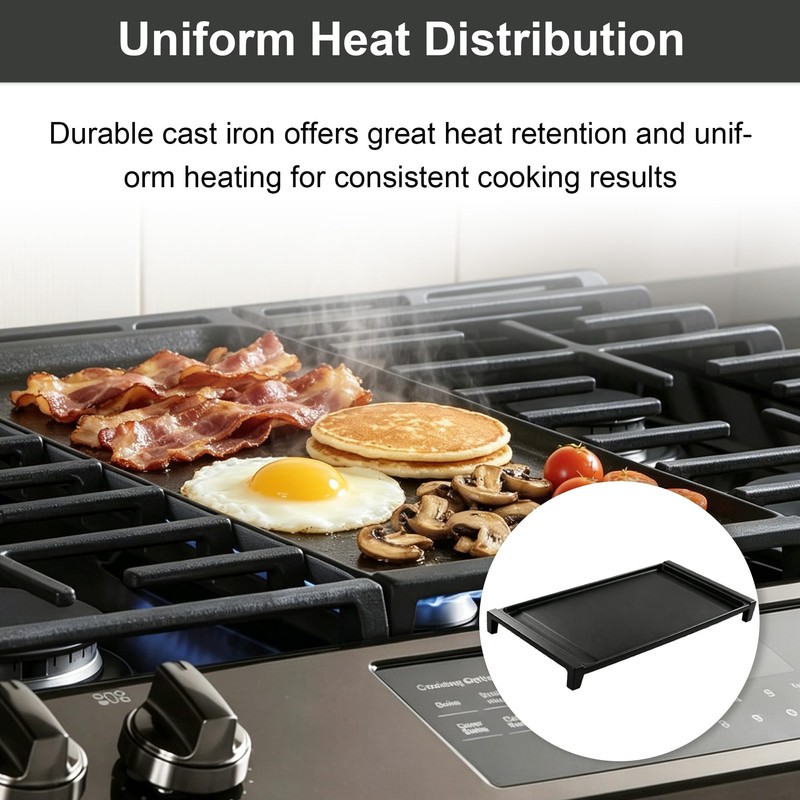 Cast Iron Griddle for GE Gas Stove WB31X24738 WB31X49806, Center
