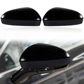 Car Rearview Mirror Cover Cap Housing Protective Cover For Exterior Mirrors Fit For Ford Fusion 2013-2018【Only for North American version Without Turn Signal】‎A02RVP1201ABK(Unpainted, Right Side)