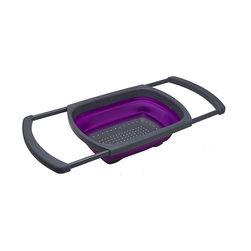 Purple Collapsible Silicone Kitchen Colander/Strainer