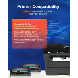 58A CF258A Black Toner Cartridge Replacement (with Chip) Compatible for HP 58A CF258A 58X CF258X Work with MFP M428fdw M428dw M428fdn Pro M404n M404dn M404dw M406 M430 Printer(Black, 2 Pack)