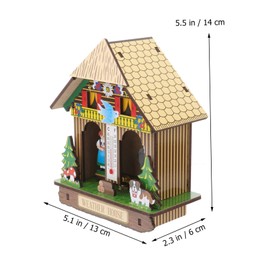 GANAZONO 1Pc Home Weather House Wall Hanging Barometer Practical Temperature Humidity Gauge for Indoor Decor Stylish Design Easy to Use Random Color