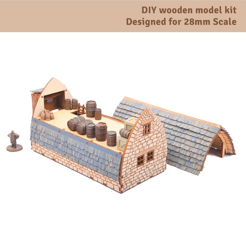 The Warehouse (Medieval Barn) - DIY Construction Kit for Teenagers