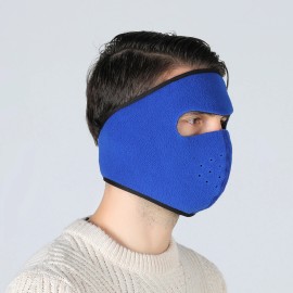 Unbranded Winter Warmer Fleece Full Face Mask Ski Snow Face Mask Balaclava for Women Men - Blue