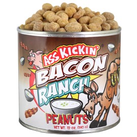 ASS KICKIN’ Bacon Ranch Peanuts – 12oz - Ultimate Gourmet Gift Peanuts - Try if you dare!