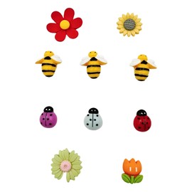 Suuwwn Fridge Magnets, Pack of 10 Bees, Flowers, Animals Fridge Magnets, 3D Fridge Magnets, Decorative Magnets, Funny Magnets, Whiteboard Fridge Magnet for Fridge, Whiteboard