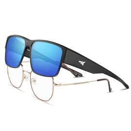 KastKing Molino Fit-Over Polarized Sunglasses,UV400 Protection Ultralight Wraparound Fishing Sports Sunglasses, TAC Lenses