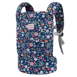 Bebamour Baby Doll Carrier for Kids Baby Doll Accesorries Storage Bag Backpack Stuffed Toys Carrier Doll Baby Carrier, Blue Flower
