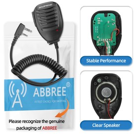 BAOFENG Microphone Police Walkie Talkie Mic Accessories Ham Radio Speaker Mic for UV-5R BF-F8HP Pro 5RM GM21 UV-5G Plus GM-15PRO GM-5RH K5PLUS AR-152 Quansheng UV-K5 (2)