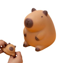 Capybara Squishy Brown Capybara Squishy Fidget Toys,Capybara Toy TPR Material Capybara Squeeze Toy,Stretch Capybara Toy for Relieving Stress for Children and Adults,Decompression Gift(1 Piece)