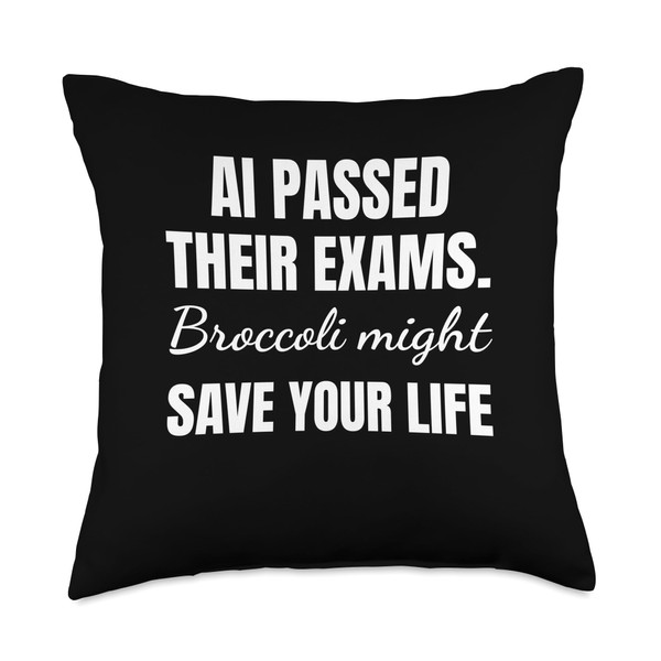 Broccoli Tech Nerd Funny AI Exam and Health Humor Men