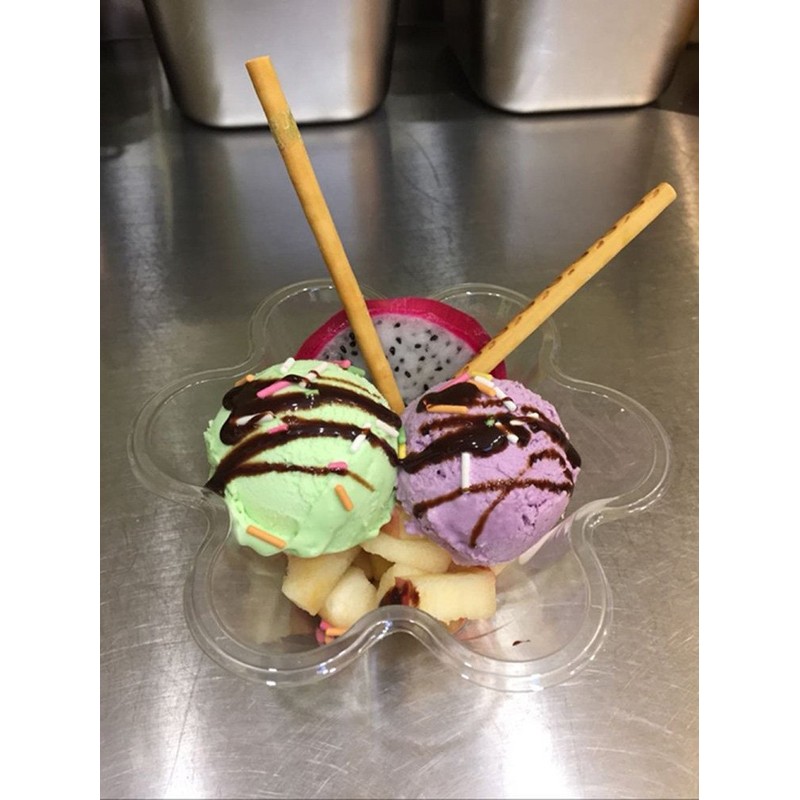 HugeStore Klar Kunststoff Eisbecher Dessertschalen Eisschalen Eisschale 50 Stück