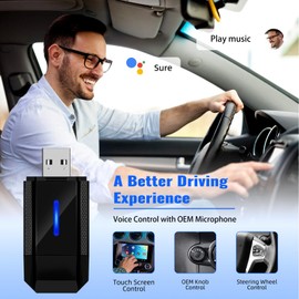 CAMECHO Wireless CarPlay Adapter, 2 in 1 Apple Car Play & Android Auto Wireless Adapter, Plug & Play, Type-C/USB, Wireless CarPlay Dongle for 2016+ Cars with OEM Wired CarPlay or Wired Android Auto
