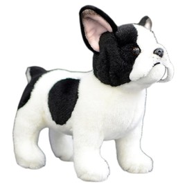 Realistic French Bulldog Stuffed Animal-Black 10.24", Plush Bulldog Toy,Stuffed Dog Stuffed Animal,Stuffed Animals for Dogs, Toy for Boy,Girl Toys,Gifts for Kids, Home Decor,Hugging Toy