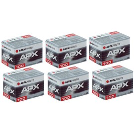 6pcs Agfa APX 100 135-36 Professional B&W Film
