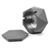 Concrete Ashtray with Lid Geometric Ashtray Outdoor Ashtray with Stainless
