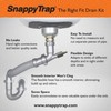 Snappy Trap Single Kitchen Sink Drain Kit, 1-1/2" with Flexible