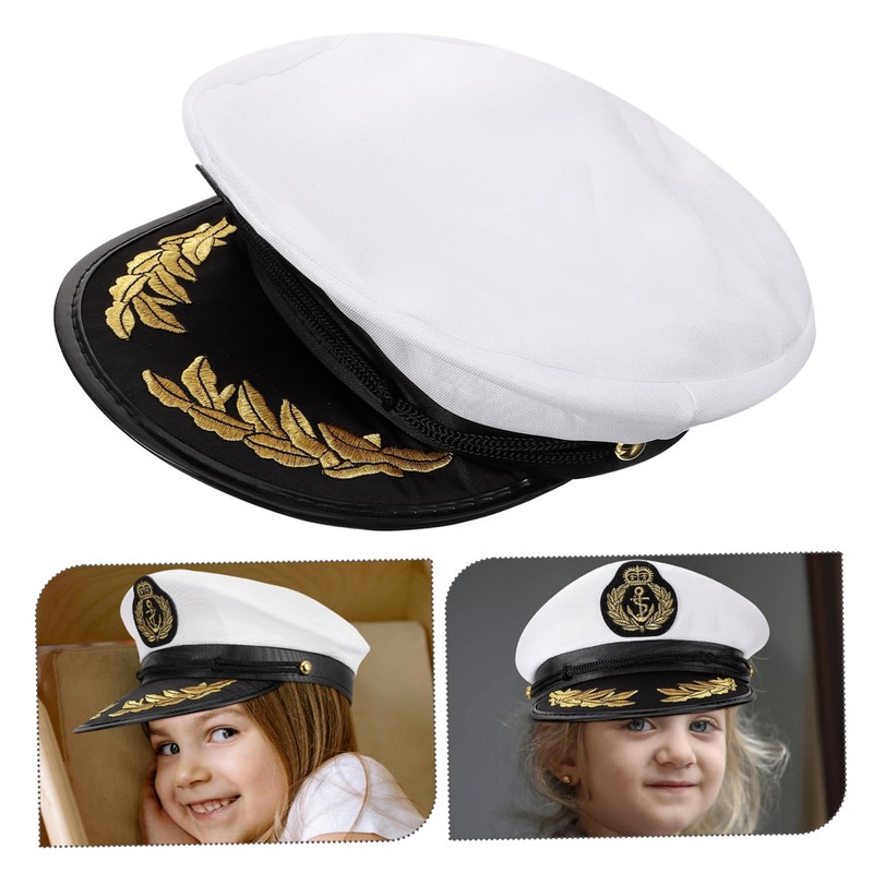 [Cabilock] 1pc General Hat Hat Adjustable Sailor Costume Cap Captain
