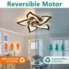HuixuTe 24" Ceiling Fan with Lights Remote Control, 6 Speeds