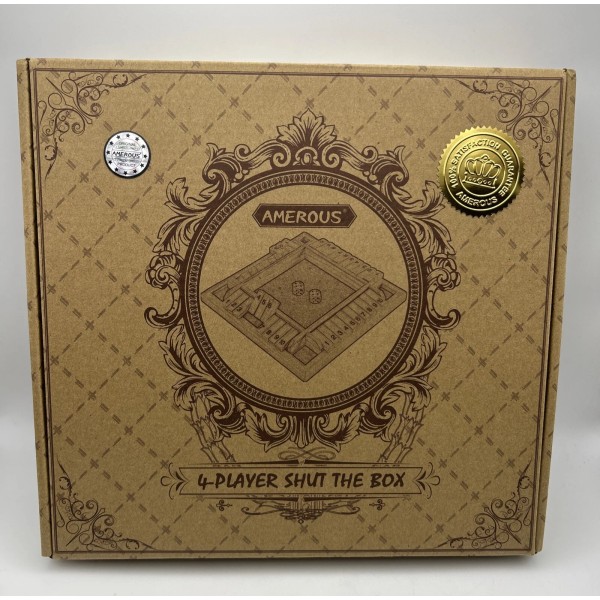 Amerous 4-Player 10 Number, Shut The Box/ Flip-Tile-Bloc