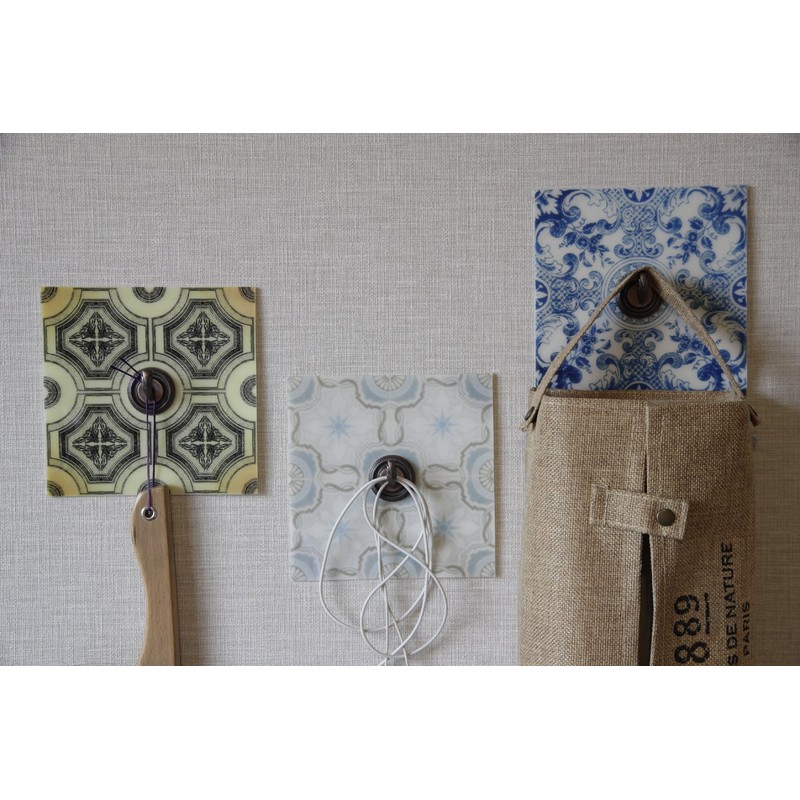 Nitoms Decolfa Hook Sticker Square Brown M4104 No Holes in