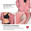 Inspired Comforts Mastectomy Recovery Hoodie with Drain Pockets, Rose Pink,