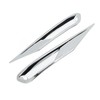 2pcs Front Fog Light Cover Trim Silver Fog Lamp Bezel