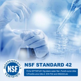 BOGDA BOGDA Water Filter Fit for EPTWFU01 Frigi-Daire Replacement 3 count, Compatible with Pure-Source Ultra 2, EWF-02, 012505454226, 4562222, Multiple Filtration and Drink Clear, white