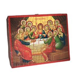 NKlaus The Last Supper Christian Wooden Icon Sealed 16 x 12.5 Handmade 37036