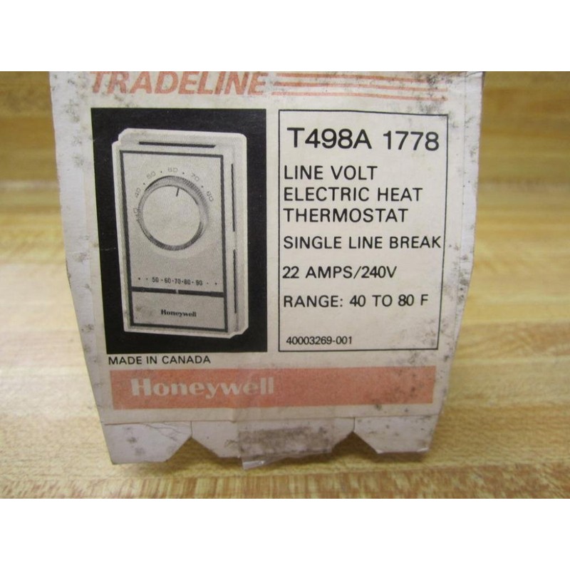 Line Volt Mechanical Tstat,120 to 277VAC