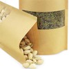 Bolsa Stand Up Pouch Kraft con Ventana De Pie Zipper