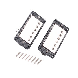 SHOWERORO 2pcs Alloy Guitar Pickup Set Black Humbucker Pickups for Electric Guitar Bridge and Neck Replacement Durable Wax Potted Design for Microphonics Suppression Compatible with Various