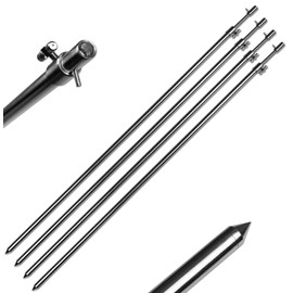 2 Piece Rod Holder Bank Stick Stainless Steel 30-50 cm 9.5/6 mm