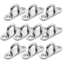 Pstyle PST-055 Padeye Plate Hook, Stainless Steel, 304 Metal Fittings, Set of 10