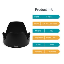 Fotover Replacement EW-83J Lens Hood Sun Shade For Canon EF-S 17-55mm f/2.8 IS USM lens