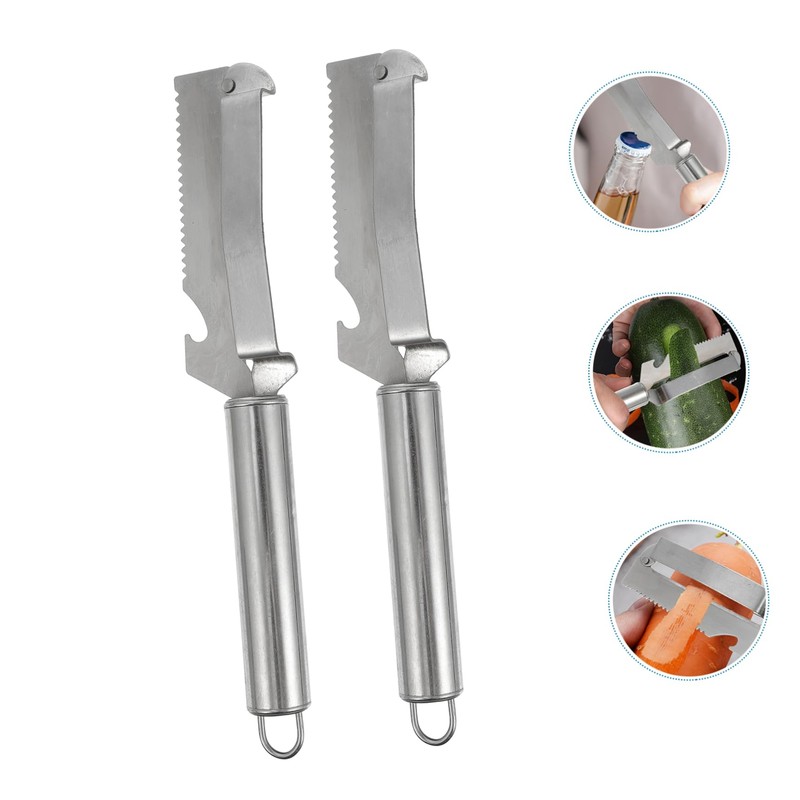 GRIRIW Core Removal Tool 2pcs Stainless Steel Peelers Kitchen Fruit