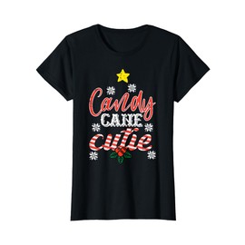 Candy Cane Cutie Christmas Xmas Women Girls Kids Toddler T-Shirt