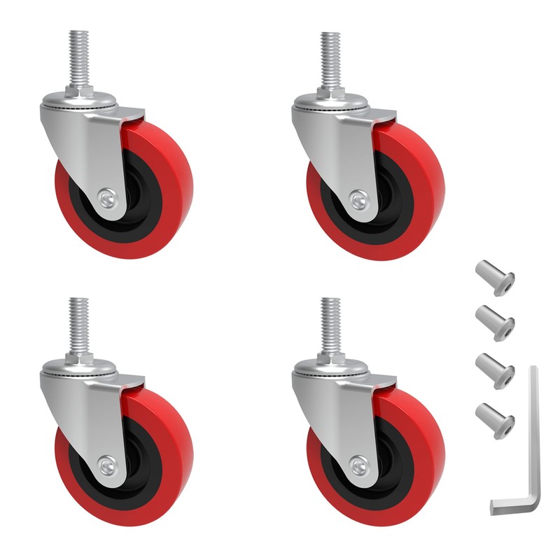 MySit 12 Pack Creeper Wheels 2.5 Inch Heavy Duty Swivel
