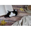 Cat Plush Comfortable Sleep Eye Mask (Black & White Cat)