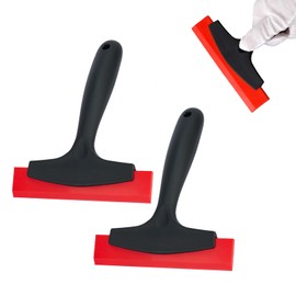 TokTech Squeegee Car Film Spatula, 1/2 Piece Set, Film Application Spatula, Rubber Spatula, Film Attached, Blade Included, Insulation Film, For Water Draining, Installation Tool, Strong, Car Wash and