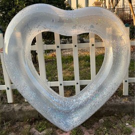 Heart Tube Rose Gold Sequin Pink Red Love Heart-Shaped Swim Float Swimming lf1966 120cm White Love Swim Ring 5ea