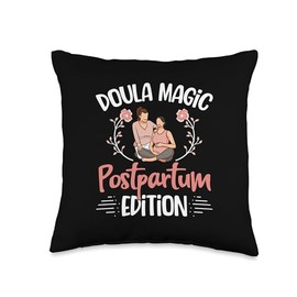 Postpartum Doula Gifts For Doulas Postpartum Doula Child Birth Midwife Throw Pillow, 16x16, Multicolor