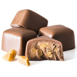 Utah Truffles Belgian Milk Chocolate Toffee Individually Wrapped Pouch, Naturally Gluten Free, Gourmet Smooth Creamy Natural Truffle, 16 oz, Approx. 32 pc