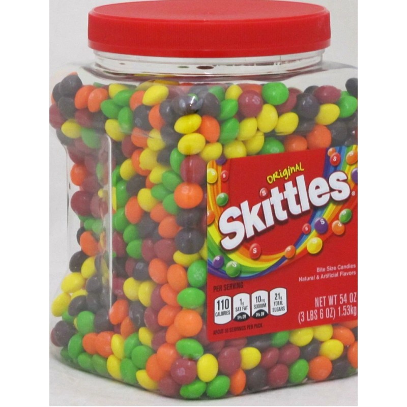 Skittles Original Fruit Candy 54 oz Tub Bulk Party Candies