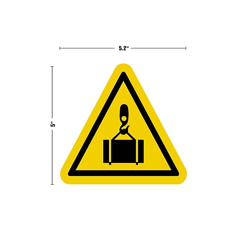 Caution Safety Label Crane Load Lift Decal Sticker Placard 5.2"