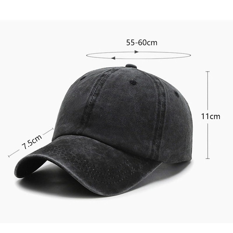EOMECUIGAO Men's Cap, Deep Hat, Men's Large Size, Cotton Washed,