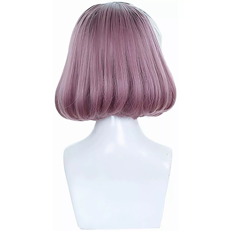 Jorla Peluca Corta Rosa Natural Con Cequillo Short Bob Wig