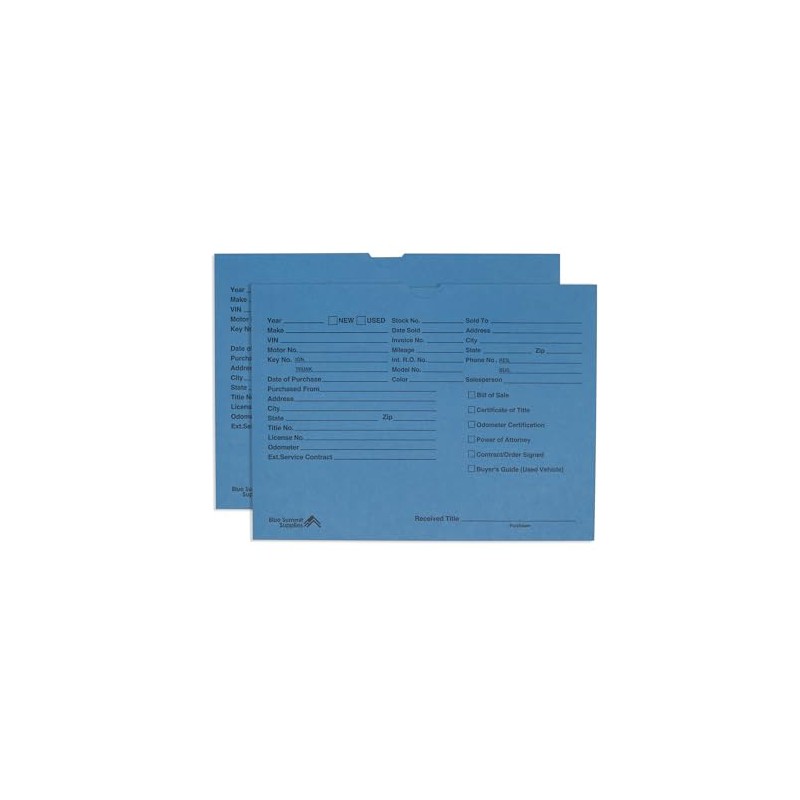Blue Summit Vehicle Deal Jackets for Dealerships, Blue, Pre-Printed, Car