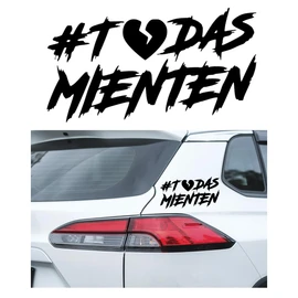 Calcomanía Todas Mienten Sticker Pegatina Adhesiva Vinilo Resistente Agua/UVA para Moto Auto Casco Laptop Universal | 17x9cm (Negro)
