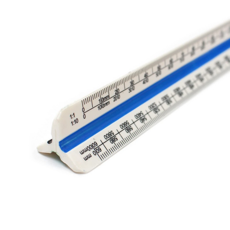 Artway 2302722 Plastic Triangular Scale Rule,Single, white