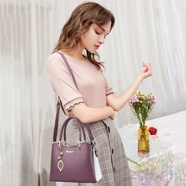 SiMYEER Satchel Purses and Handbags for Women PU Leather Tote Top Handle Shoulder Bags Ladies Crossbody Bags
